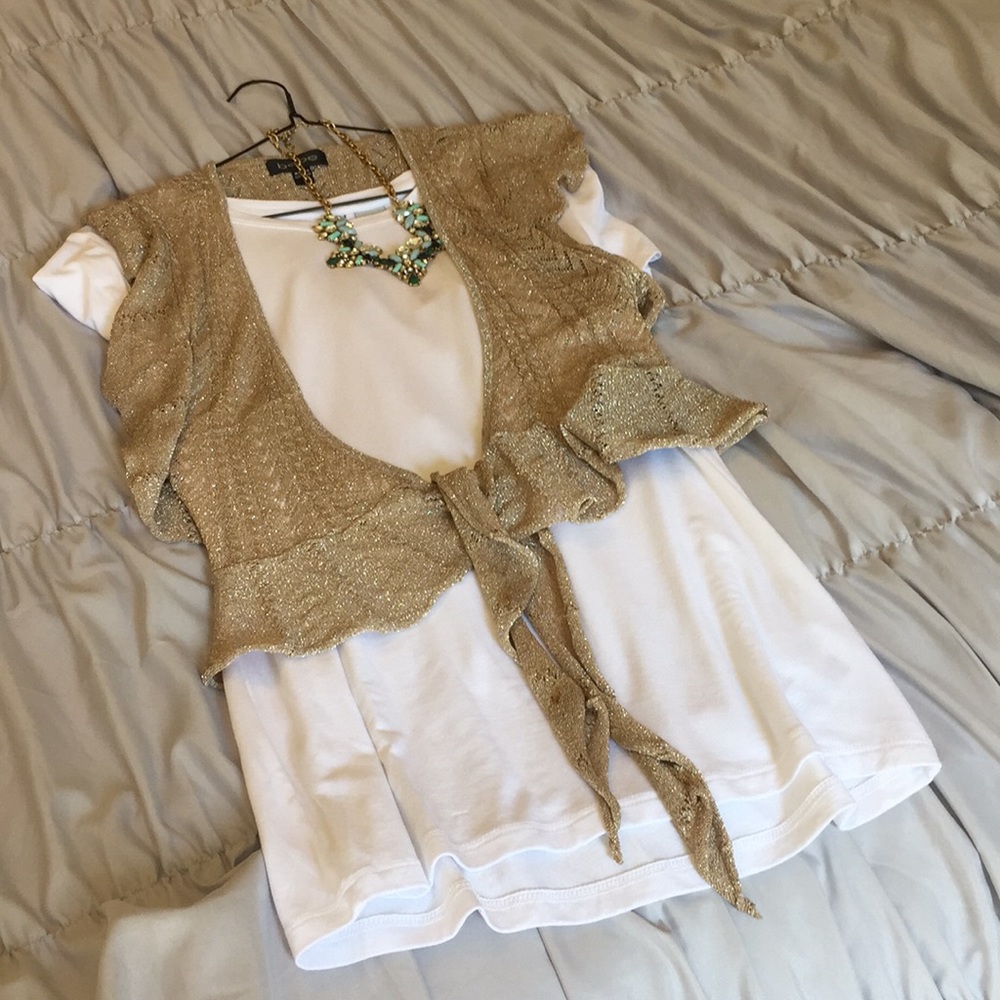 Bebe gold top crop top